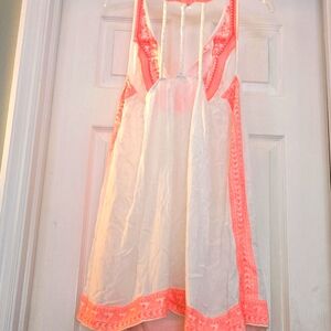 White, pink coral swimsuit cover good condition